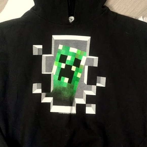 2/$24 JINX Minecraft Creeper Hoodie - Picture 3 of 9